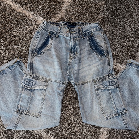 Aeropostale Light Blue Cargo Jeans - Picture 1 of 3